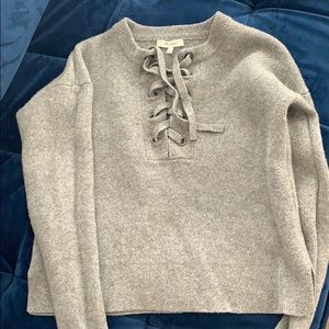FLASH SALE Madewell grey tie front sweater
